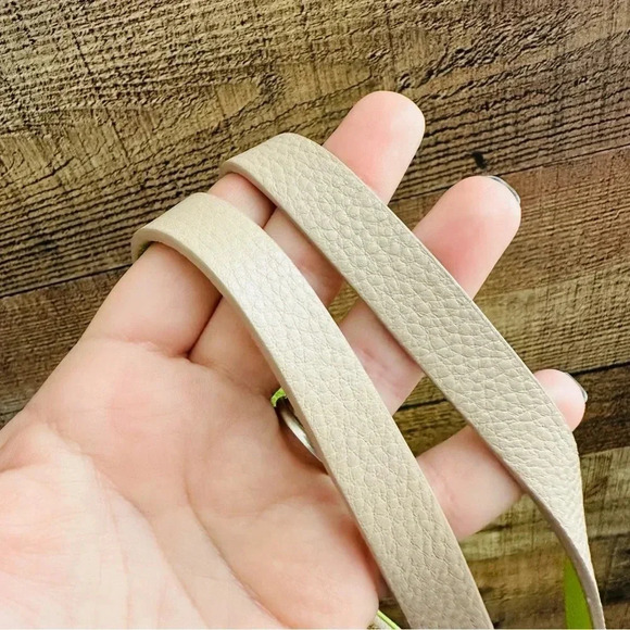 NWOT Gap Lime Cooler Leather Striped Tote - Picture 8 of 9